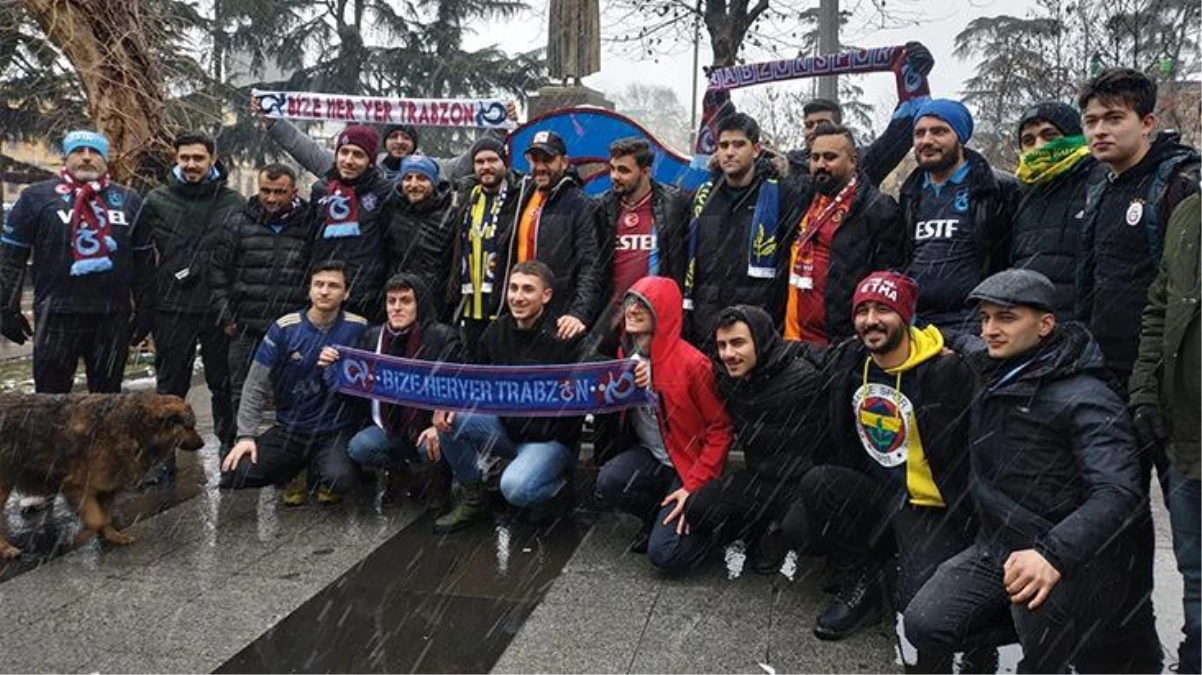 Trabzon\'da tarihi gün! Dört büyük kulübün taraftarı aynı karede