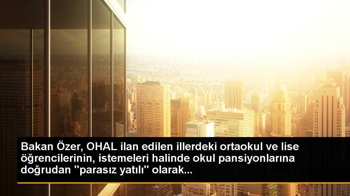 MEB\'den deprem bölgesindeki öğrenciler için "parasız yatılılık" kararı