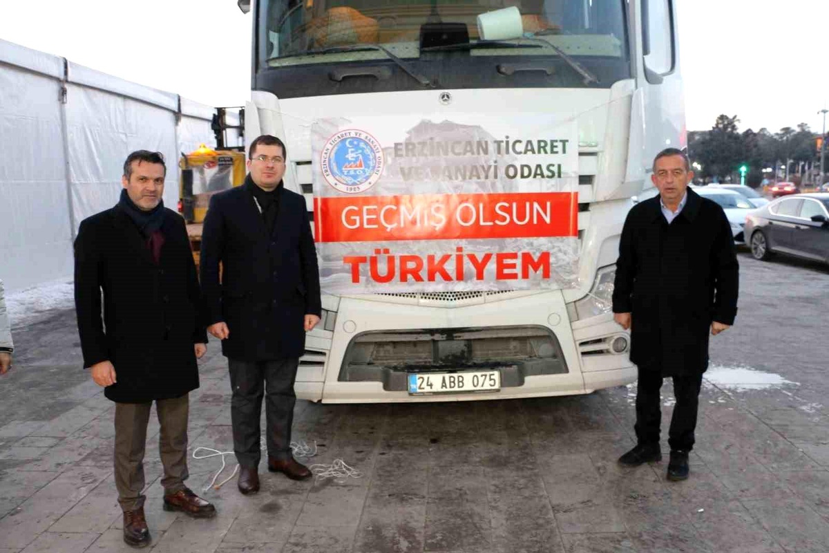 Erzincan TSO\'nun 3\'ncü yardım tırı yola çıktı