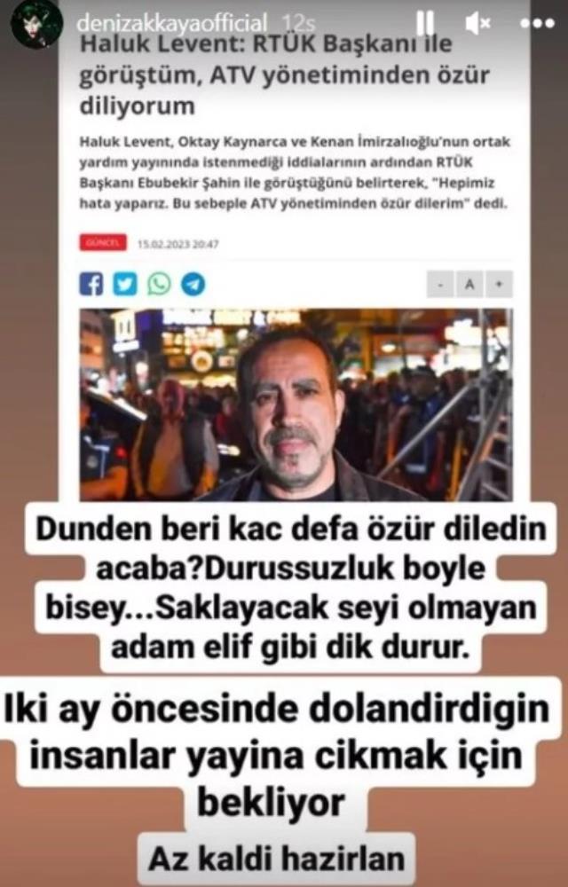 Haluk Levent'ten kendisini hedef alan Deniz Akkaya'ya zehir zemberek sözler: 5 milyonluk dava açacağım