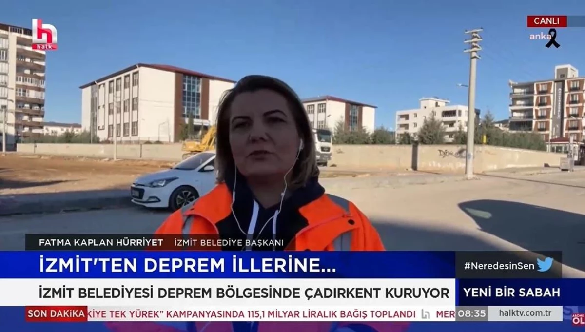 İzmit Belediye Başkanı Hürriyet: "İnsan Onuruna Yakışır, Tam Kapsamlı Bir Çadır Kent Kuruyoruz"