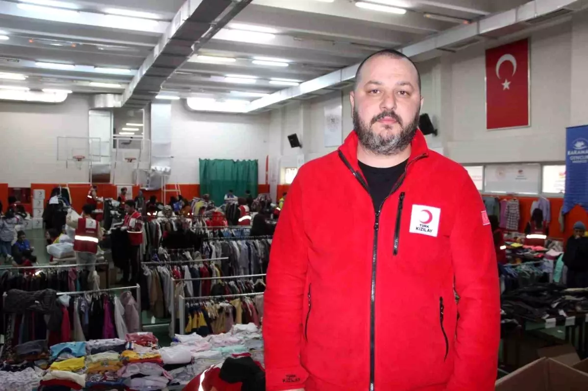 Karaman\'da Kızılay butik mağazası depremzedelerin ihtiyaçlarını karşılıyor