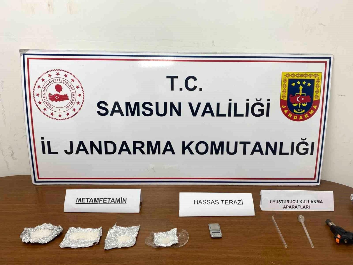 Samsun\'da uyuşturucuyla yakalanan şahıs gözaltına alındı