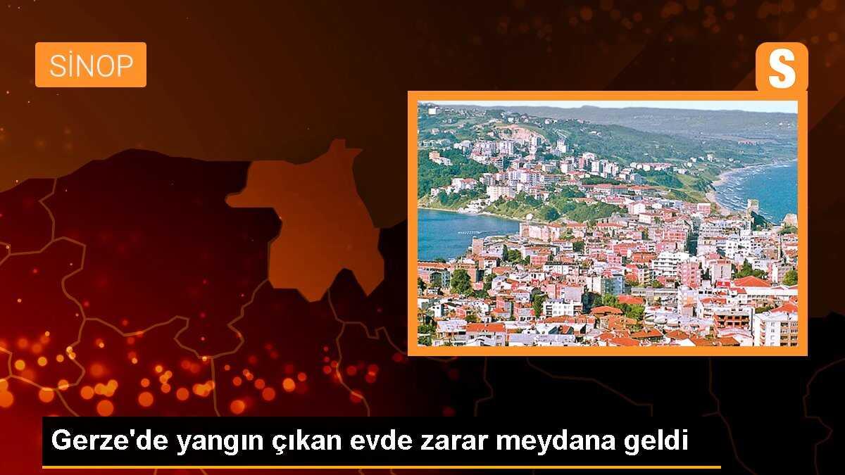 Gerze\'de yangın çıkan evde zarar meydana geldi