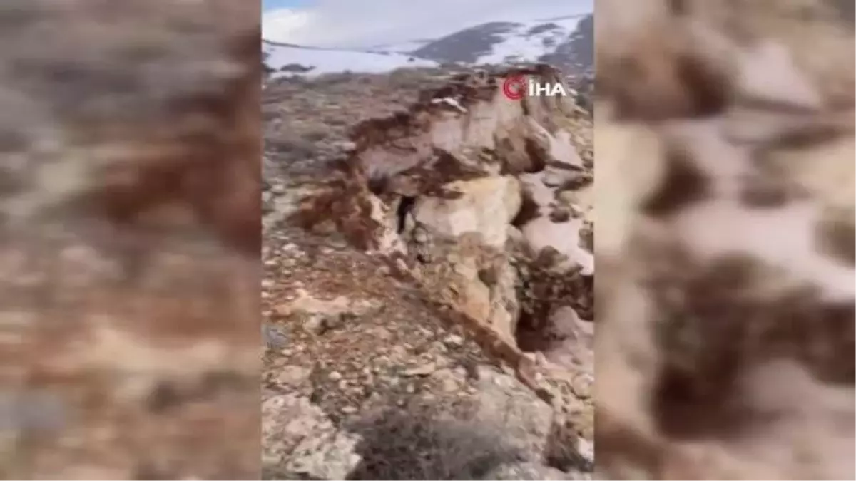 Malatya\'da korkunç manzara deprem dağı ikiye böldü