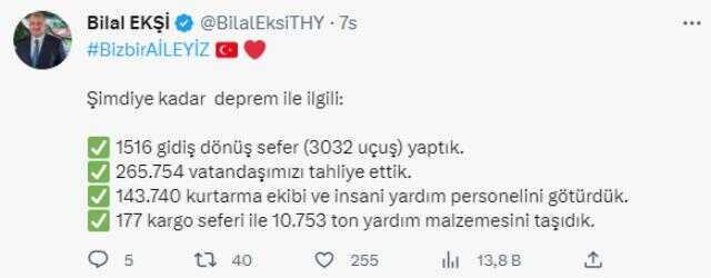 THY, deprem bölgesinden ücretsiz tahliye uçuşlarını 1 Mart'a kadar uzattı THY, deprem bölgesinden ücretsiz tahliye uçuşlarını 1 Mart'a kadar uzattı