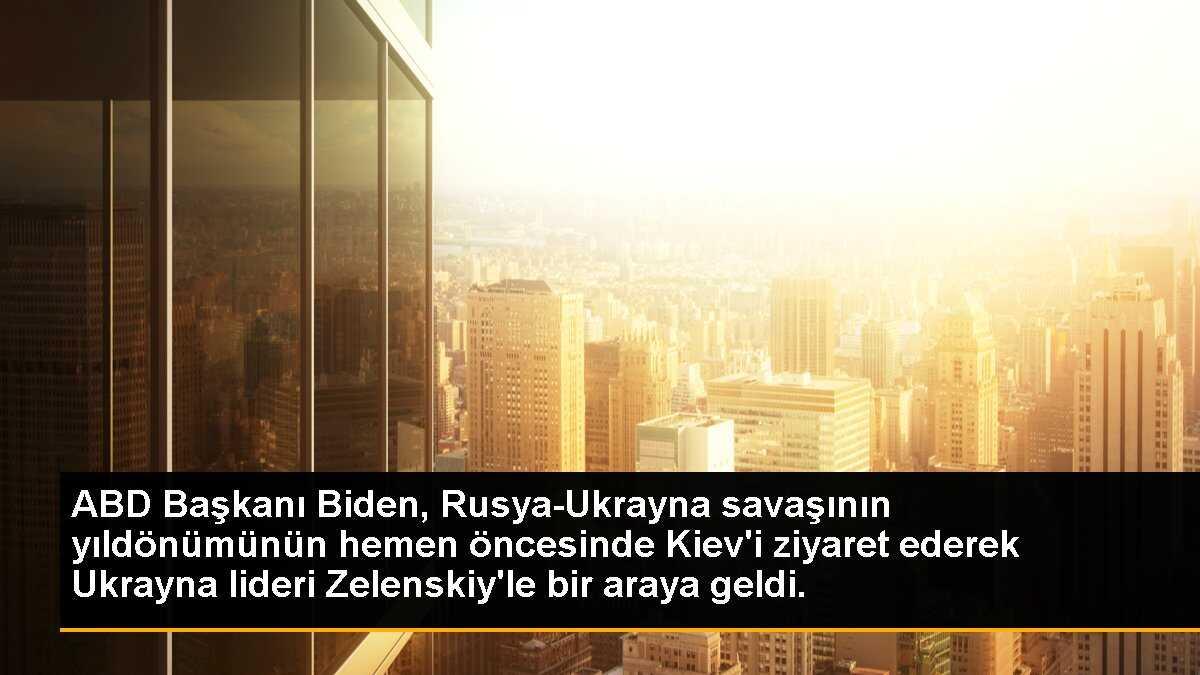 ABD Başkanı Biden, Rusya-Ukrayna savaşının yıldönümünün hemen öncesinde Kiev\'i ziyaret ederek Ukrayna lideri Zelenskiy\'le bir araya geldi.