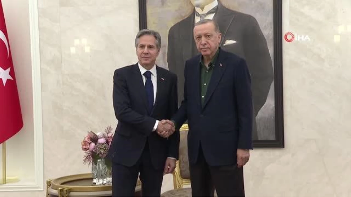 Cumhurbaşkanı Erdoğan, ABD Dışişleri Bakanı Blinken\'i kabul etti
