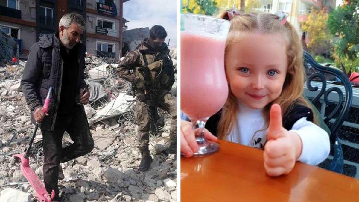 Enkaz altında torununun scooterını bulan adam gözyaşlarına hakim olamadı