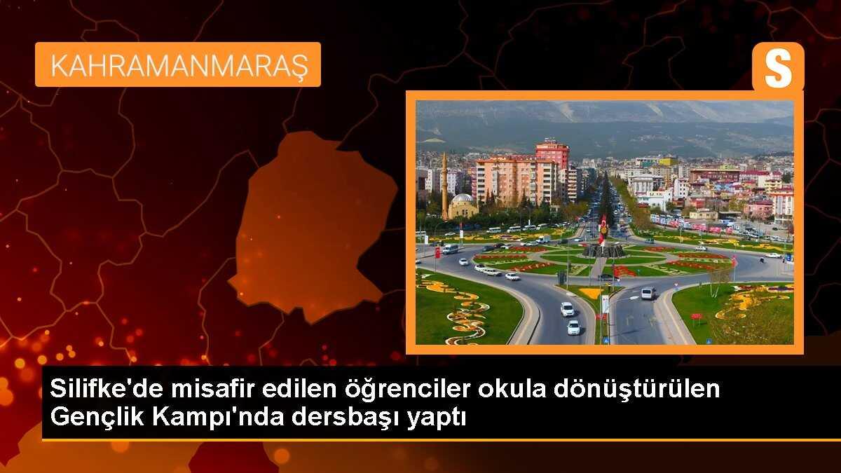 Silifke\'de misafir edilen öğrenciler okula dönüştürülen Gençlik Kampı\'nda dersbaşı yaptı