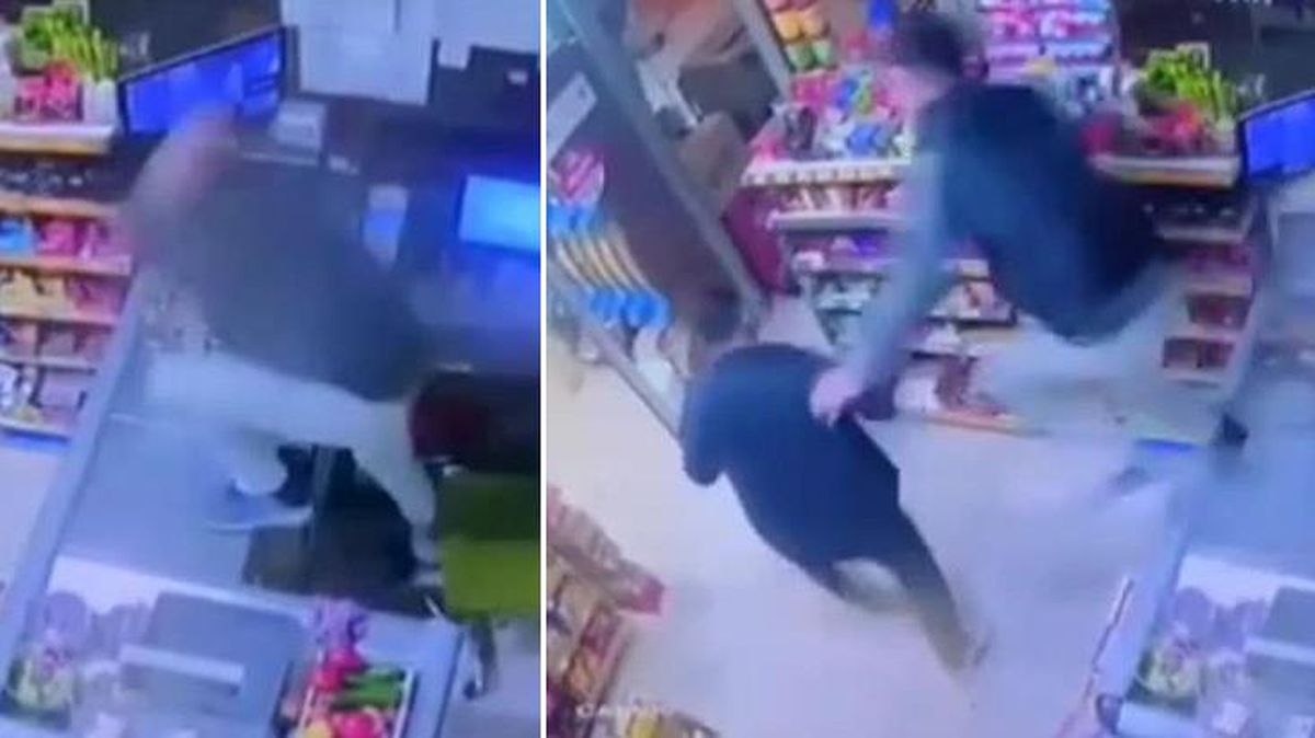 Deprem anı marketin güvenlik kamerasında! Panikle tezgahın üzerinden atlayarak kaçtı