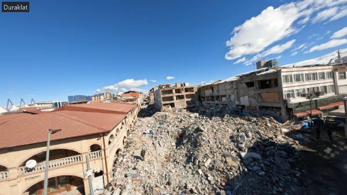 Depremlerin vurduğu Malatya'daki yıkım, havadan görüntülendi