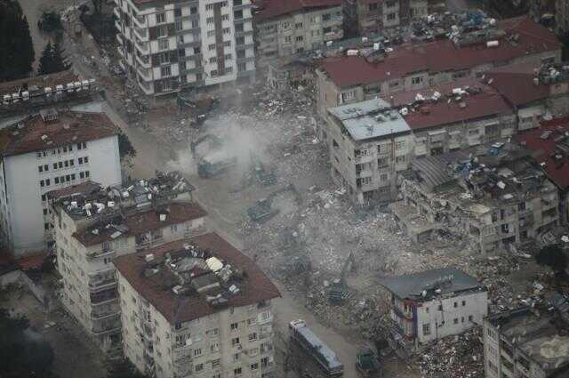 Hatay'da depremin yol açtığı yıkım havadan görüntülendi Hatay'da depremin yol açtığı yıkım havadan görüntülendi