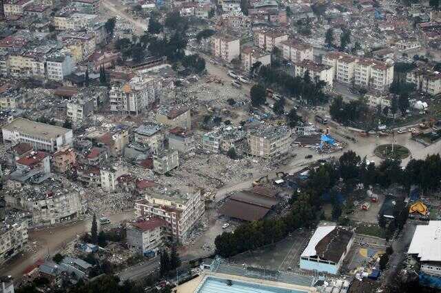 Hatay'da depremin yol açtığı yıkım havadan görüntülendi Hatay'da depremin yol açtığı yıkım havadan görüntülendi