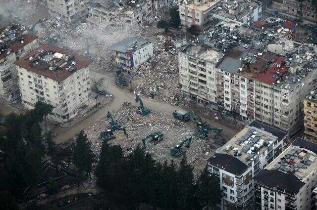 Hatay'da depremin yol açtığı yıkım havadan görüntülendi Hatay'da depremin yol açtığı yıkım havadan görüntülendi