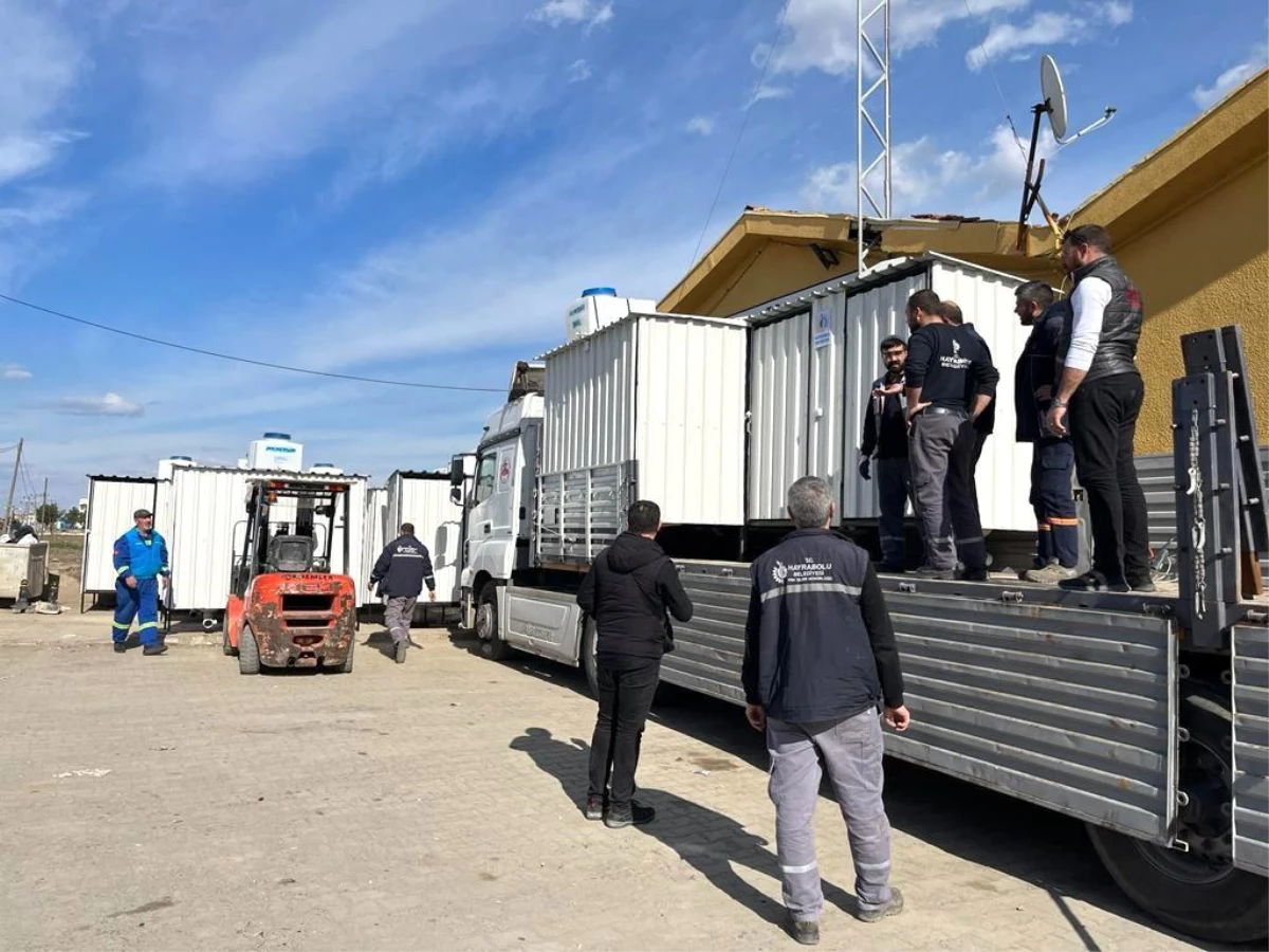 Seyyar tuvaletler deprem bölgesi için Tekirdağ\'dan yola çıktı