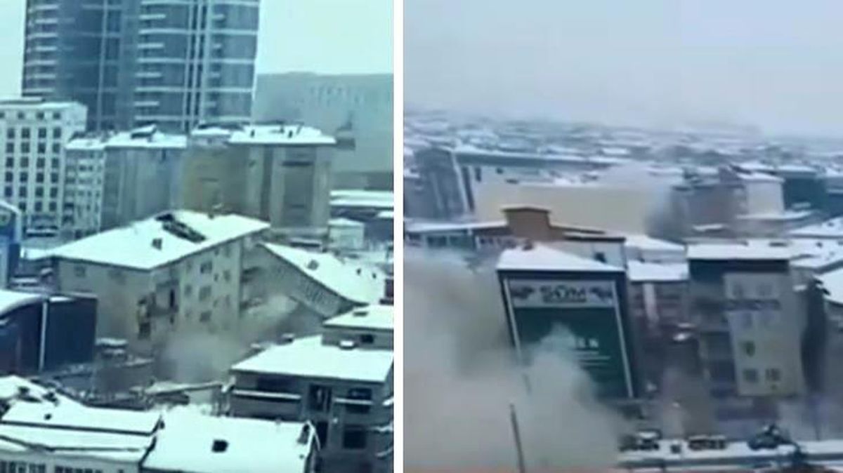 7.6'lık depremin en net görüntüleri ortaya çıktı! Koca koca binalar böyle yerle bir oldu