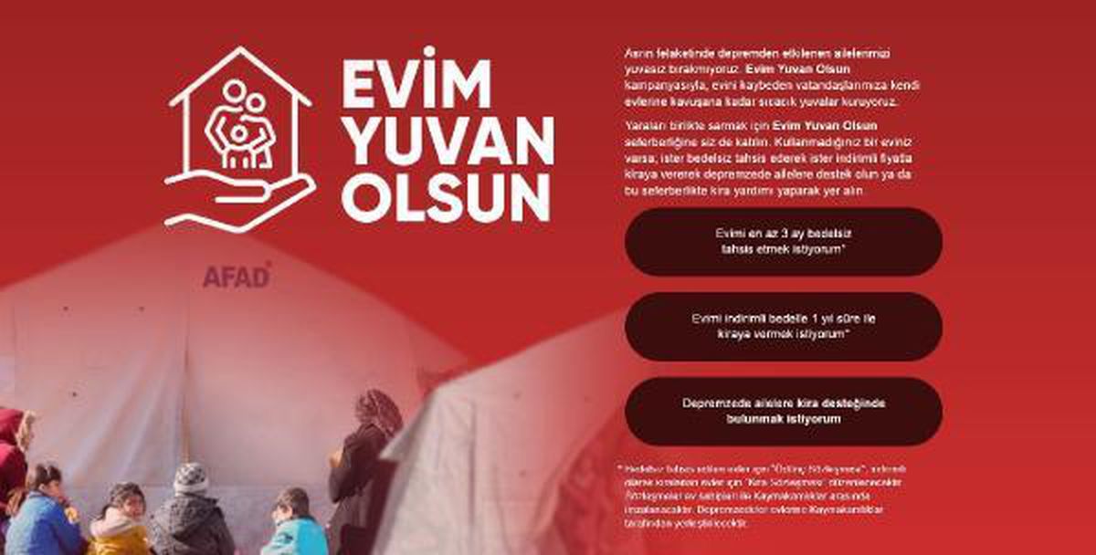 \'Evim Yuvan Olsun\' kampanyasına 4 bin 191 bağış başvurusu