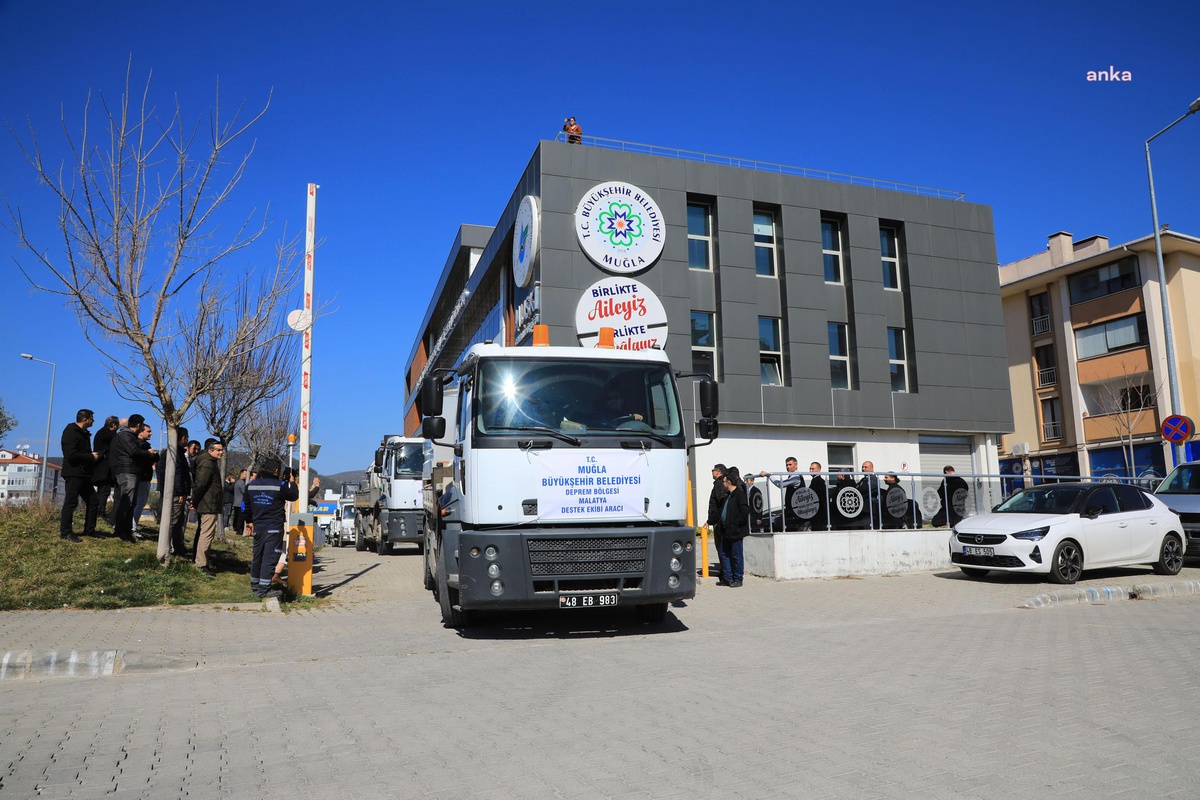 Muğla Büyükşehir\'den Deprem Bölgesindeki Altyapı Çalışmalarına Destek