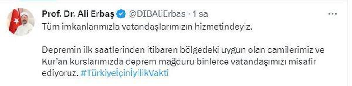 Camiler ve Kur\'an kurslarında 377 bin 355 depremzede konakladı