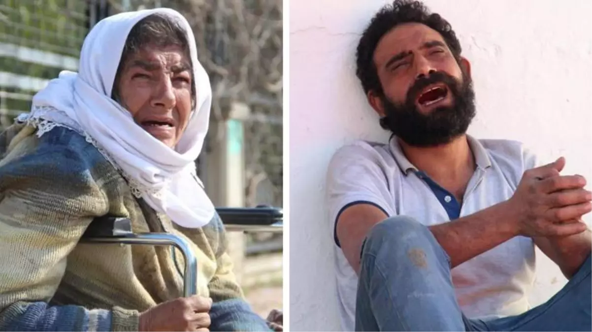 Çaresizliğin fotoğrafı! Engelli anne ve oğlu, yanan evlerini gözyaşları içinde izledi