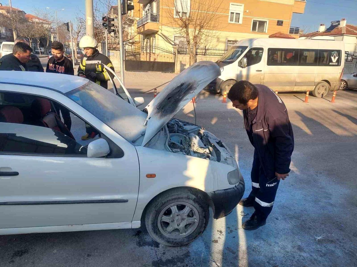 Karaman\'da otomobil yangını