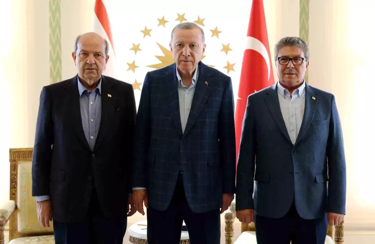 CUMHURBAŞKANI ERDOĞAN, KKTC CUMHURBAŞKANI VE BAŞBAKANINI KABUL ETTİ -2