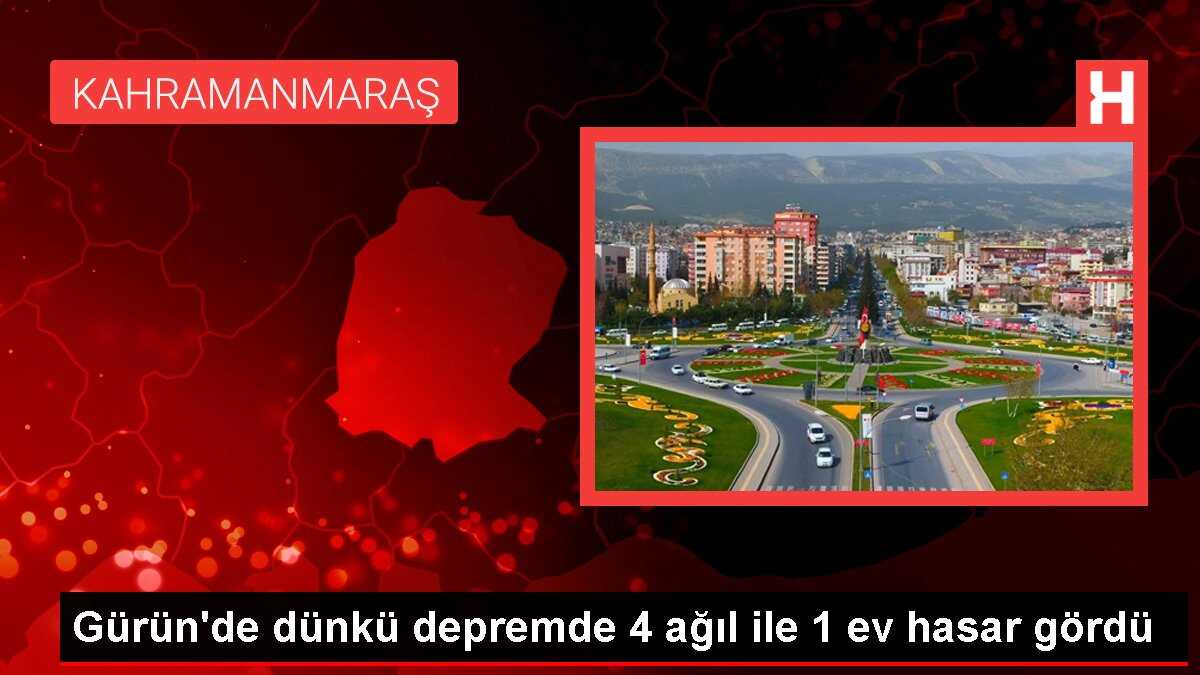 Gürün'de dünkü depremde 4 ağıl ile 1 ev hasar gördü