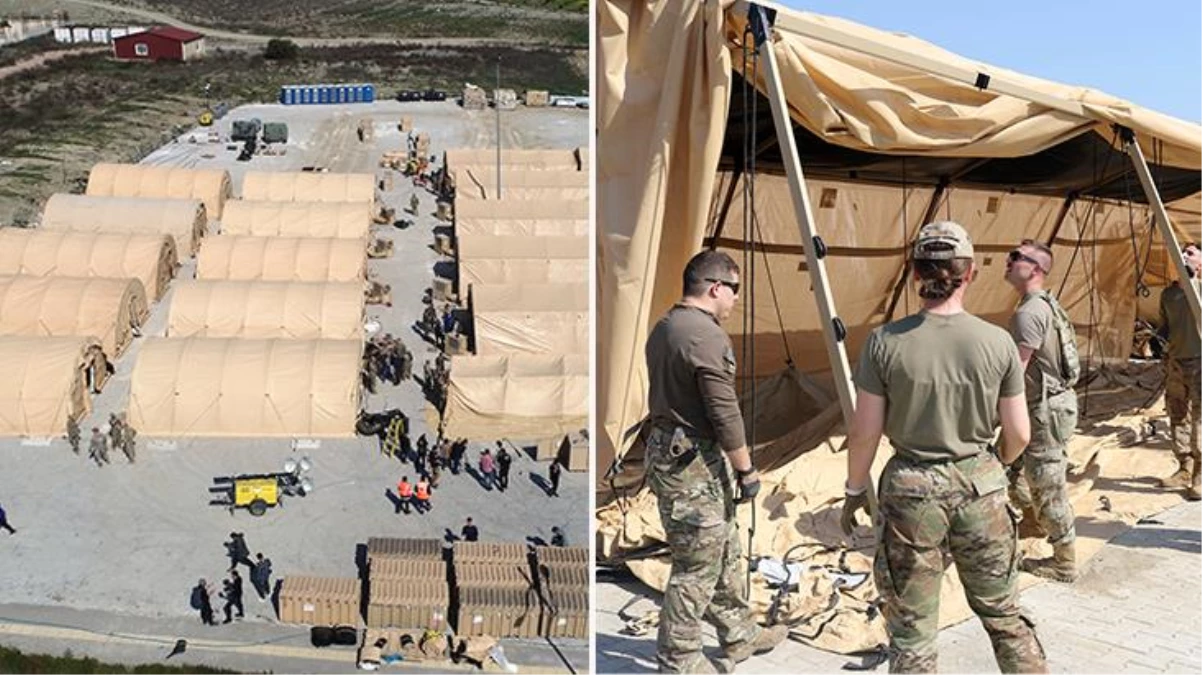 ABD askerleri Hatay\'a 100 yataklı sahra hastanesi kuruyor