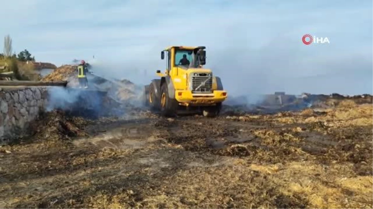 Amasya\'da 90 ton saman alev alev yandı
