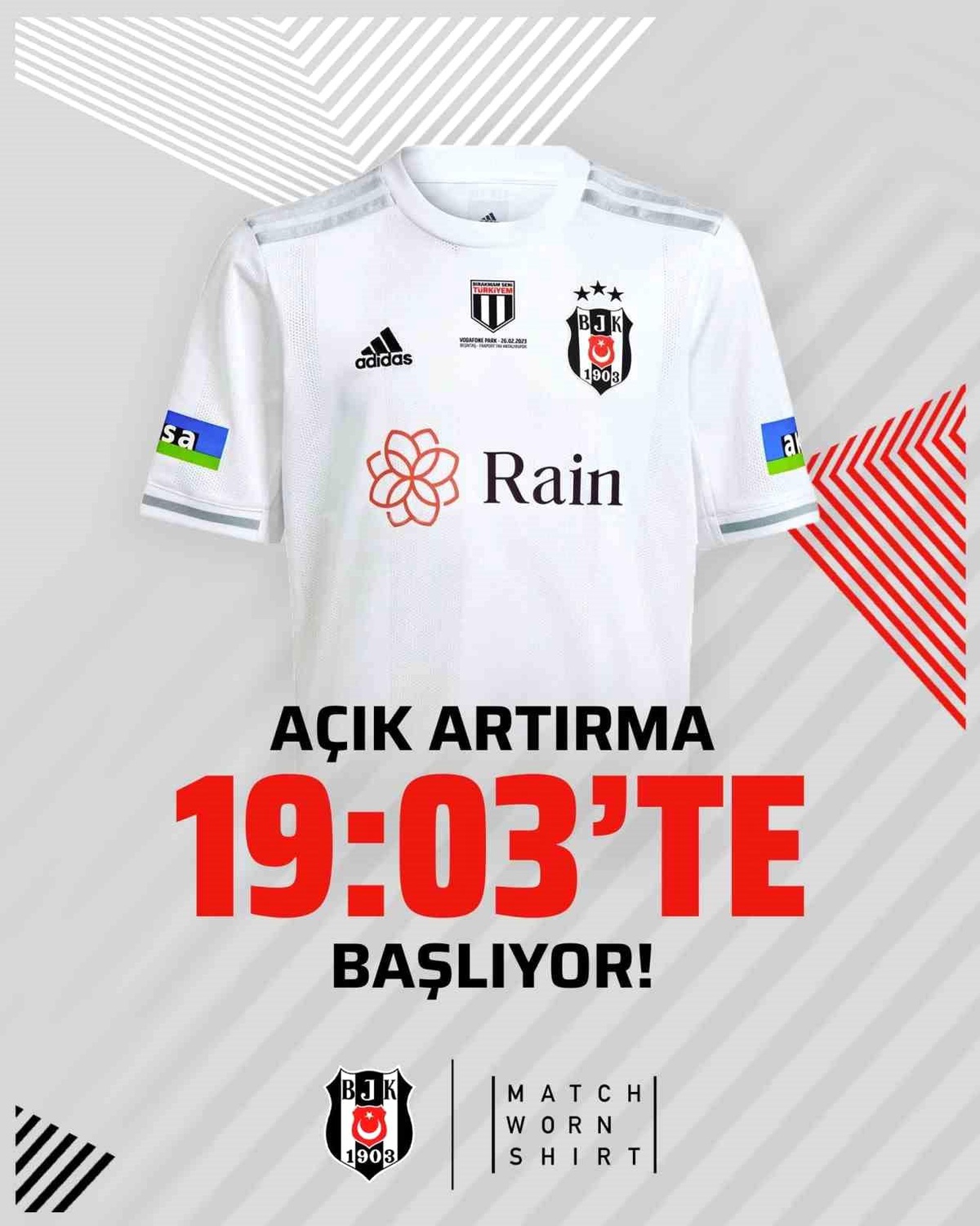 Beşiktaş, formaları depremzedeler için açık arttırmaya koyacak