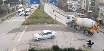 Direksiyon hakimiyetini kaybeden otomobil böyle takla attı