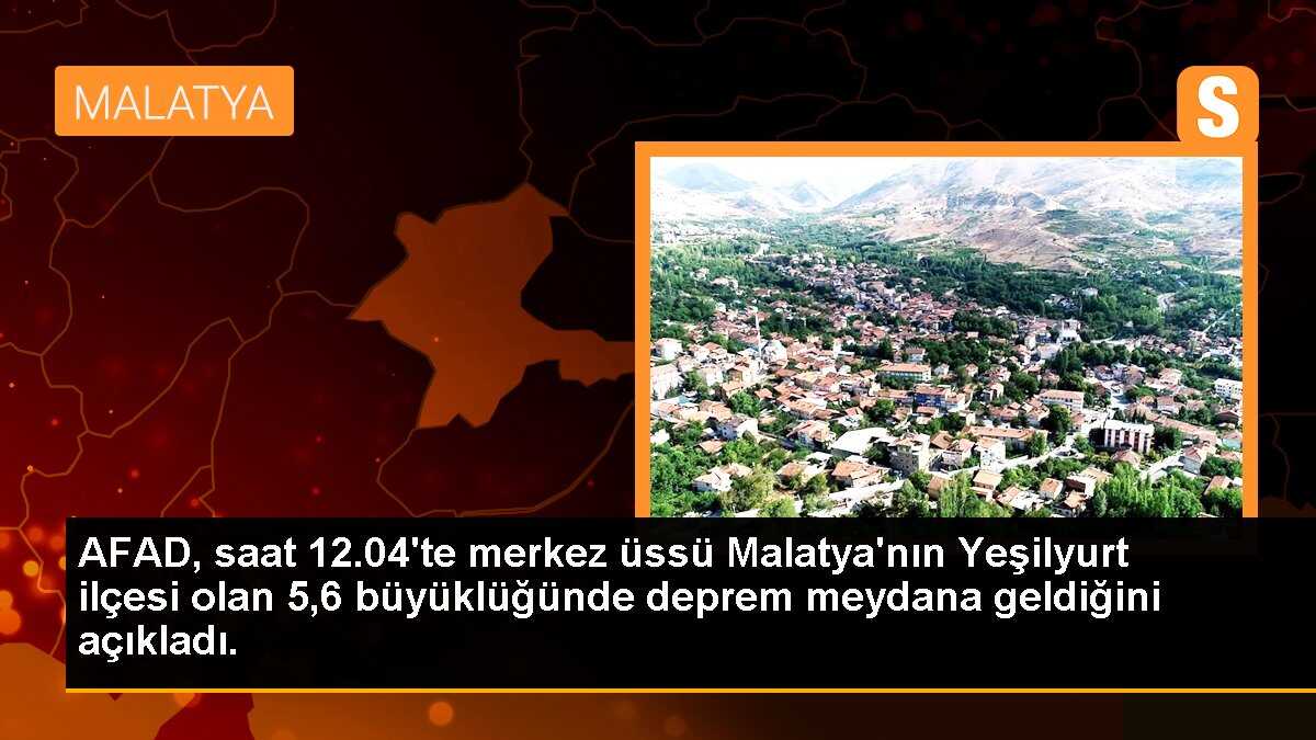 Malatya\'da 5,6 büyüklüğünde deprem