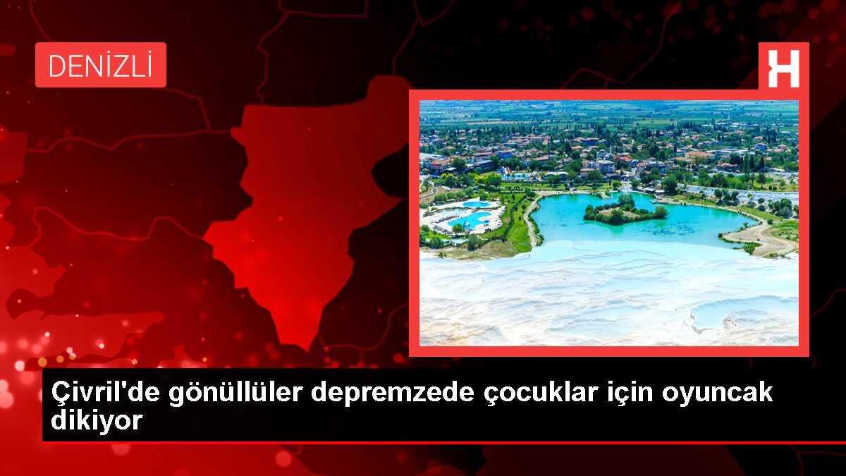 Çivril'de gönüllüler depremzede çocuklar için oyuncak dikiyor
