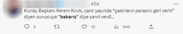 Kızılay Başkanı Kınık, canlı yayında 'Satılan çadırların parasını Ahbap'a iade edin' teklifine böyle yanıt verdi: Bakarız