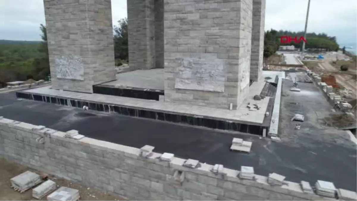 ŞEHİTLER ABİDESİ\'NDE CUMHURİYETİN 100\'ÜNCÜ YILINA ÖZEL YAPILAN ÇALIŞMALARDA SONA GELİNDİ