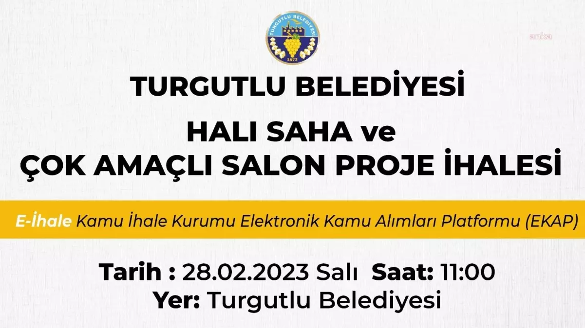 Turgutlu Belediyesi, \'Halı Saha ve Çok Amaçlı Salon Projesi\'nde İhaleye Çıkıyor