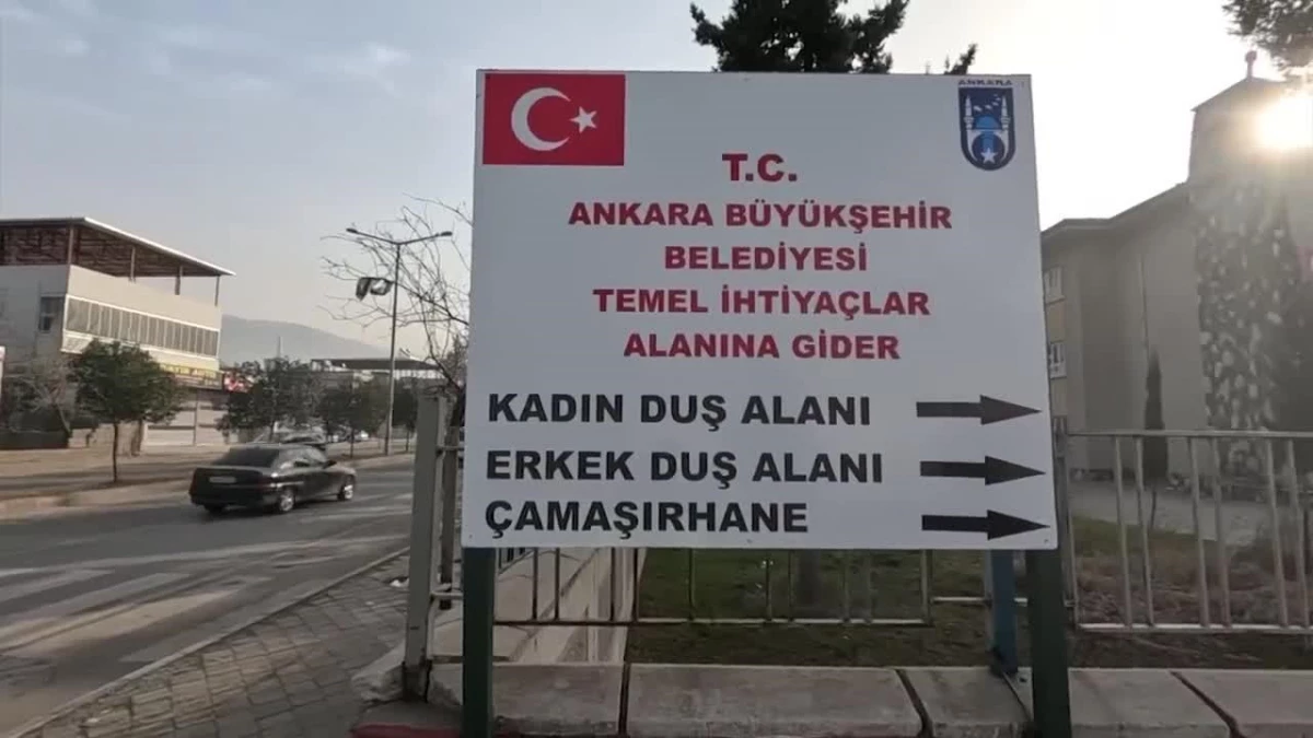 Ankara Büyükşehir\'in Kahramanmaraş\'a Kurduğu Sabit Duş Alanları Hizmete Başladı
