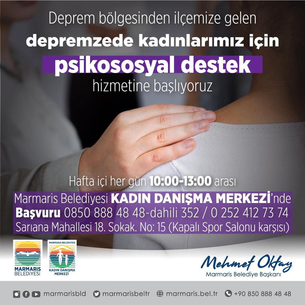 Marmaris\'te depremzede kadınlara psikolojik destek