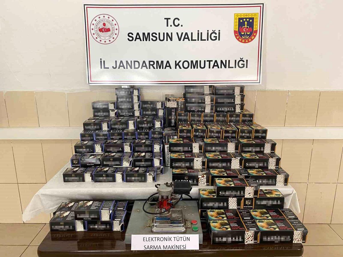 Samsun\'da 39 bin 400 adet makaron ele geçirildi