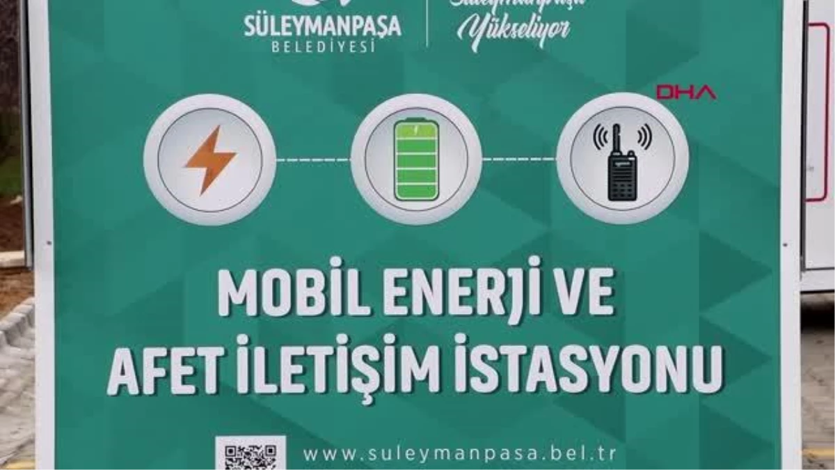 SÜLEYMANPAŞA BELEDİYESİ\'NDEN DEPREM BÖLGESİNE MOBİL ENERJİ İSTASYONU