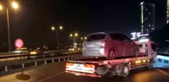 TEM Otoyolu'nda otomobilin çarptığı kadın ağır yaralandı