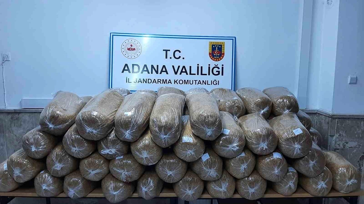 Adana\'da 900 kilogram kaçak tütün ele geçirildi