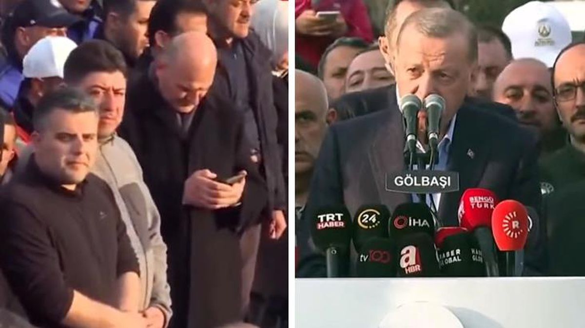 Cumhurbaşkanı Erdoğan'ın basın açıklaması sırasında dikkat çeken görüntü! Herkes 'Soylu niye orada?' sorusunu sordu