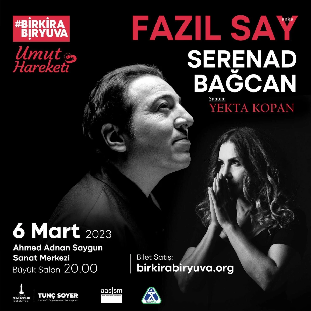 Fazıl Say ve Serenad Bağcan\'ın İzmir\'de 4 Mart\'ta Vereceği Yardım Konserin Biletleri Yarım Saatte Tükendi, 6 Mart\'ta İkinci Konser Kararı Alındı