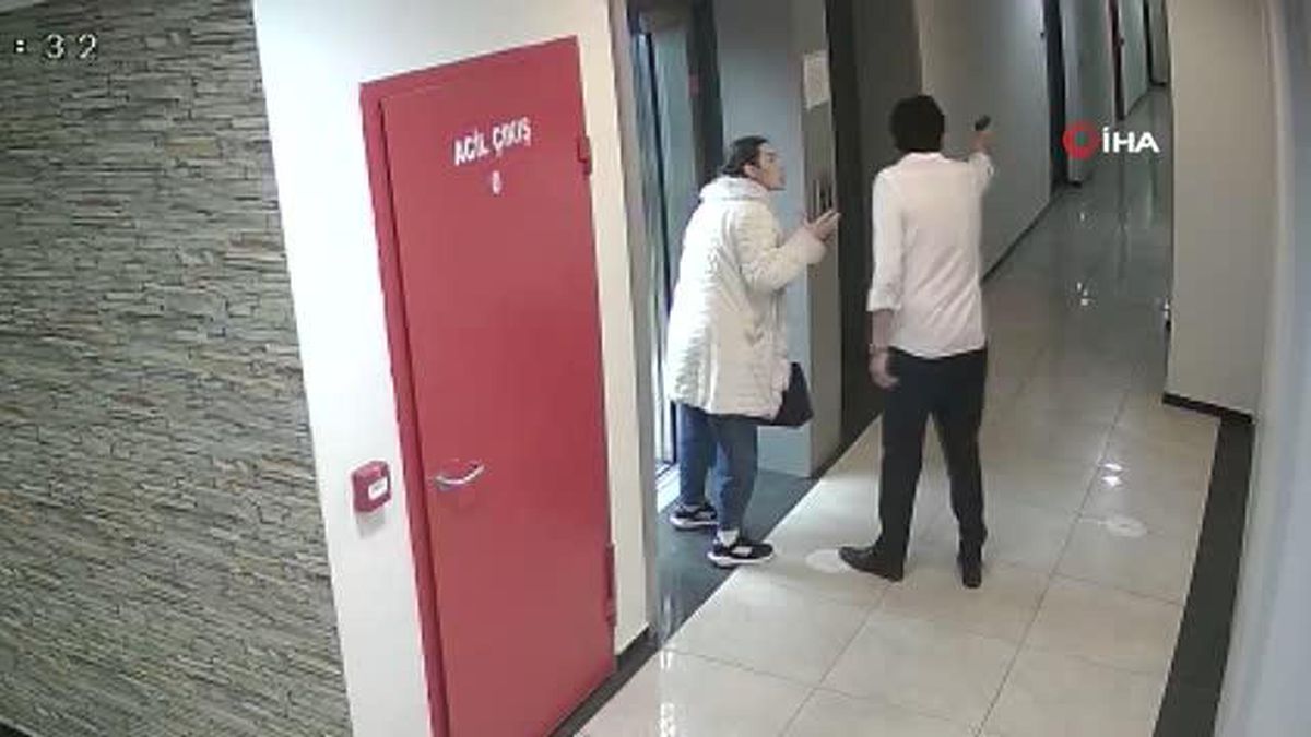 Kadını darp edip havaya ateş açtı... O anlar kamerada