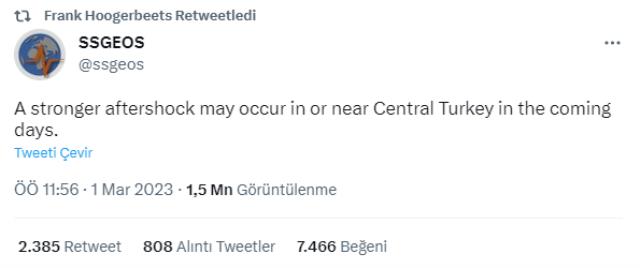 Kahramanmaraş depremini önceden bilen 'Deprem Kahini' bu kez İç Anadolu Bölgesi için uyardı