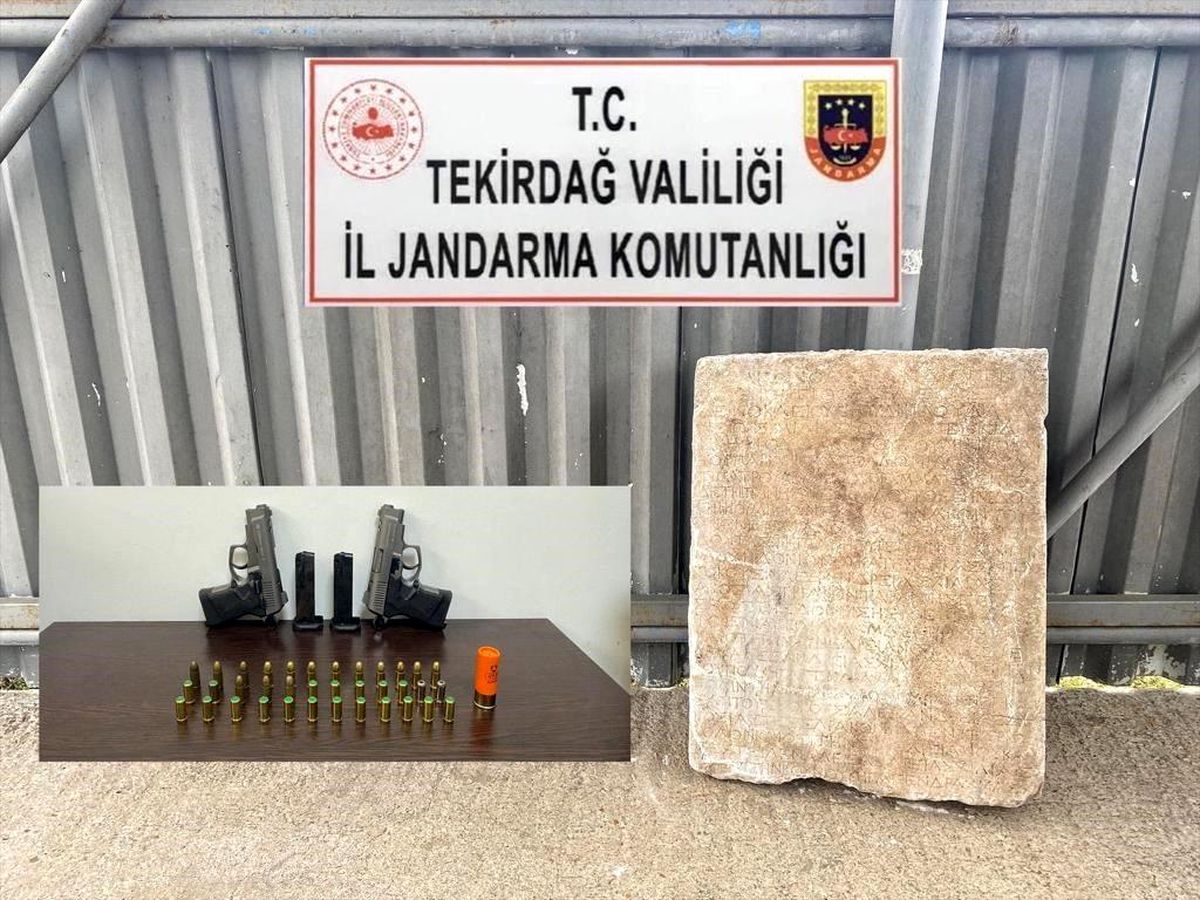 Tekirdağ\'da taş mermer kitabe bulundu
