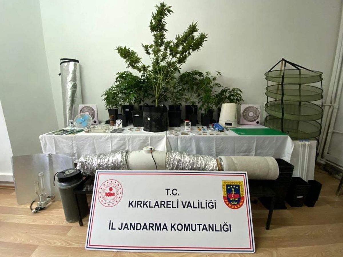 Kırklareli\'nde uyuşturucu ürettiği iddia edilen şüpheli yakalandı