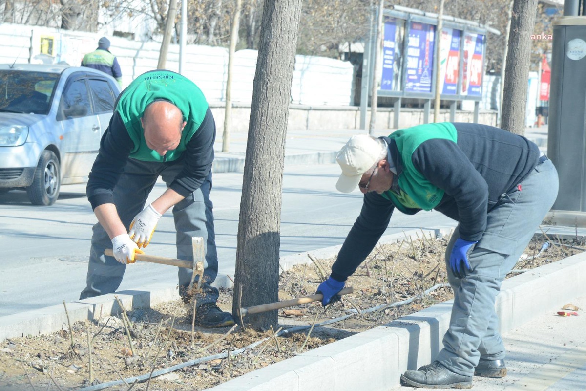 Kırşehir Belediyesi Ekipleri, Şehir İçi Peyzaj Çalışmalarına Hız Verdi